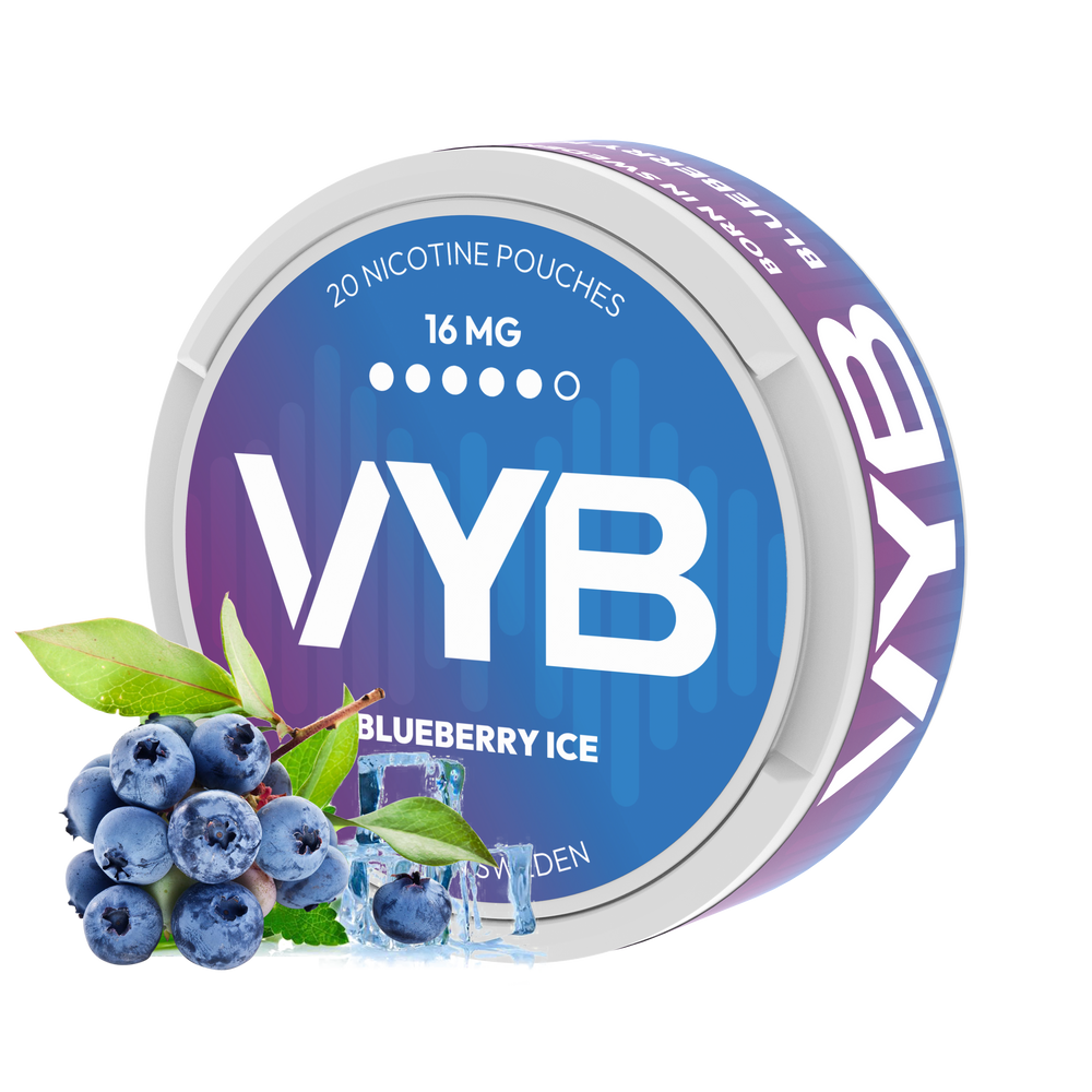 VYB Blueberry Ice 16mg Nicotine Pouches