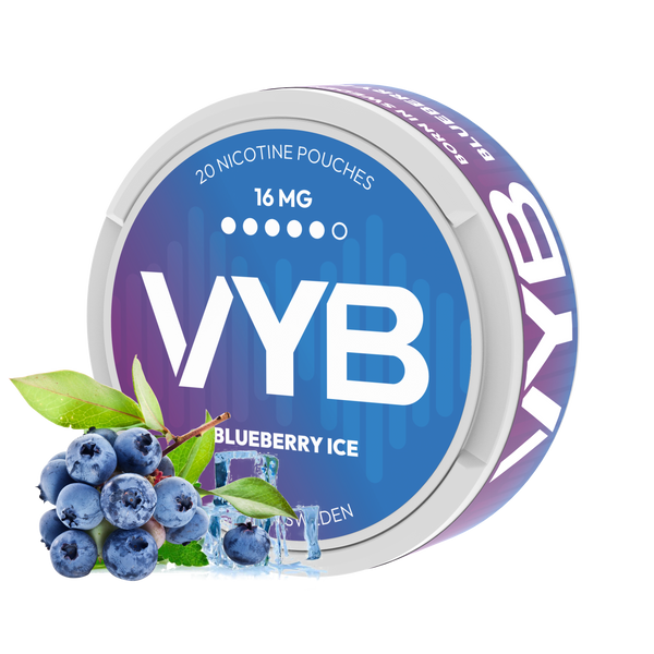 VYB Blueberry Ice 16mg Nicotine Pouches
